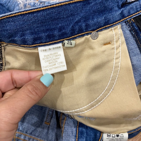 Rag&bone low rise denim short size 24 - Picture 7 of 8